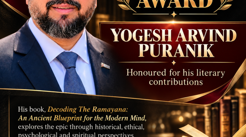 Yogesh Arvind Puranik Honoured with the Author of the Year Award